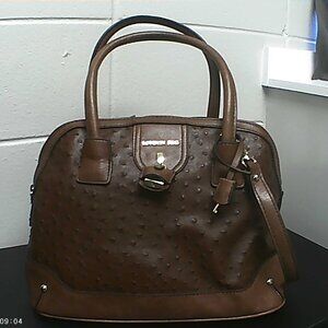 LONDON FOG Leather Purse Handbag Sachel 15x10 Ostrich